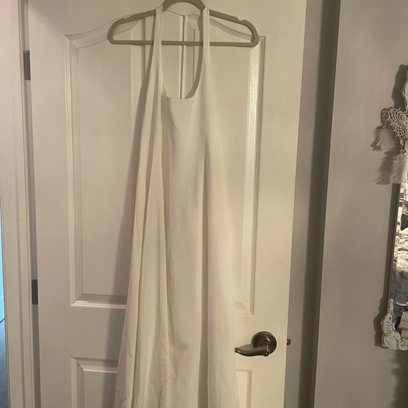 Zara 100 percent cotton, fully lined white maxi dress. Size S. NWT - Picture 1 of 8